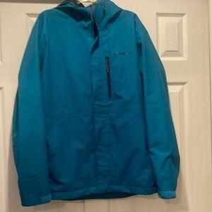 Columbia Men's Gate Racer Softshell Hooded Jacket. Teal & Black. Sz L Like new